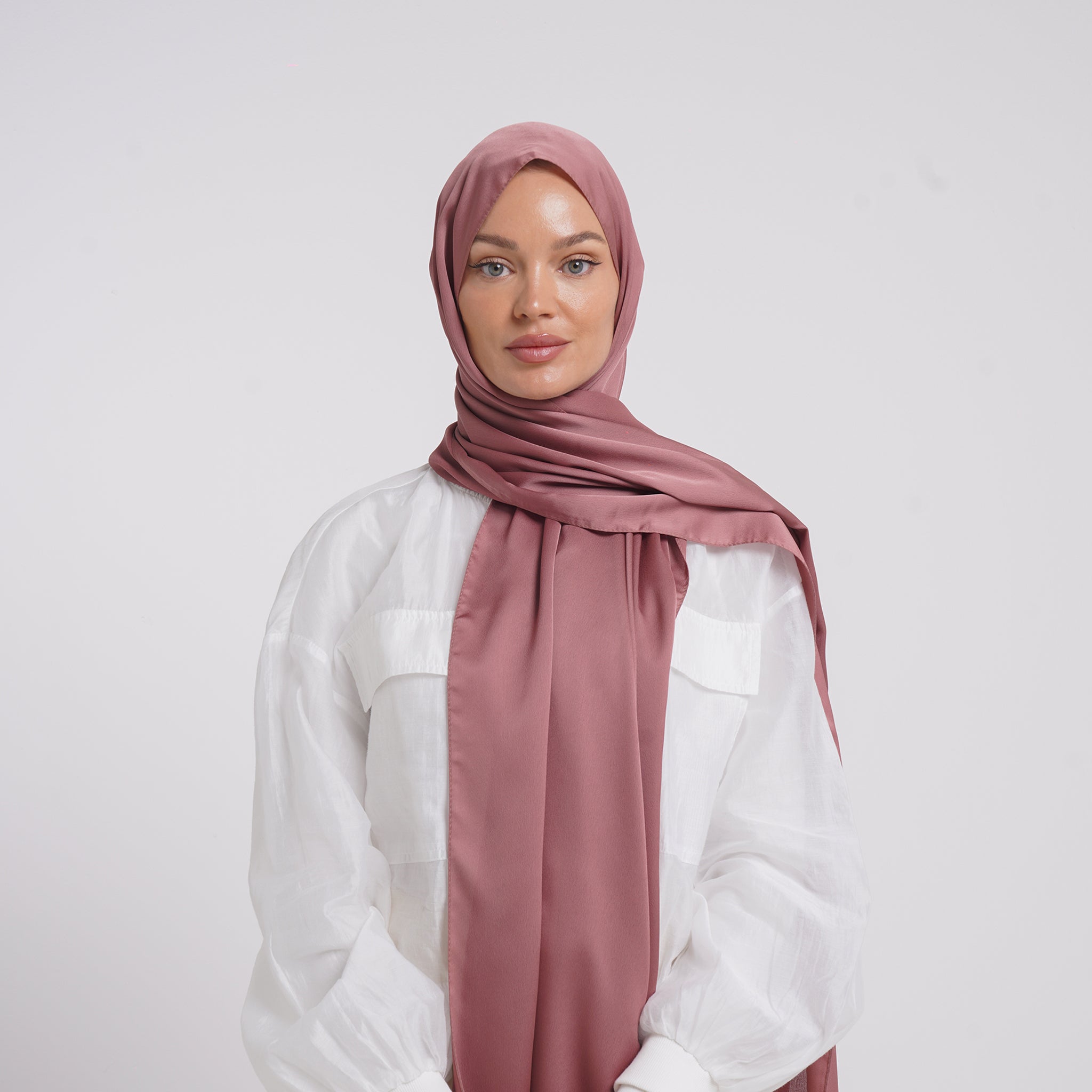 Premium Chiffon Esarp - Vintage Rose