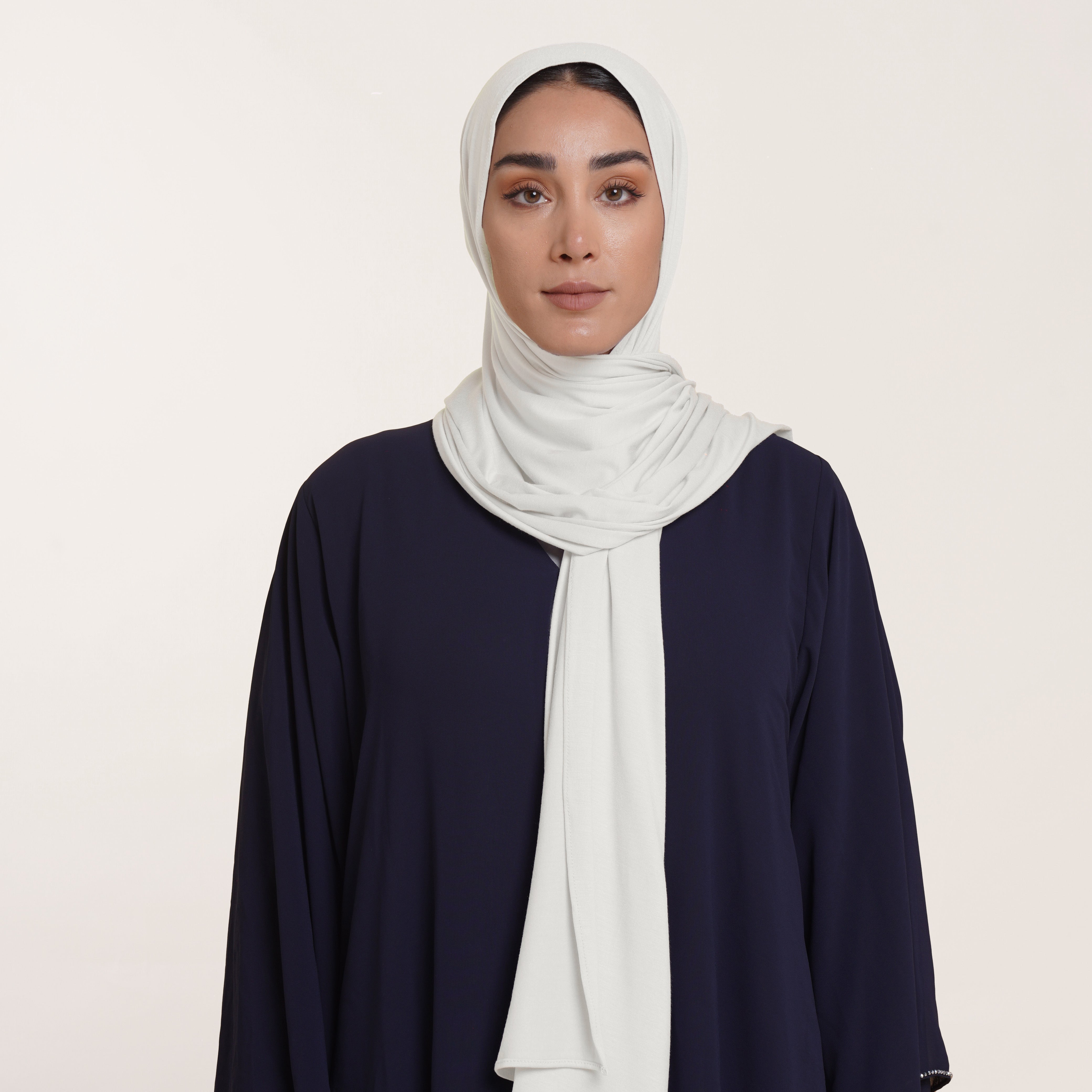 Premium Jersey Hijab -Pearl White