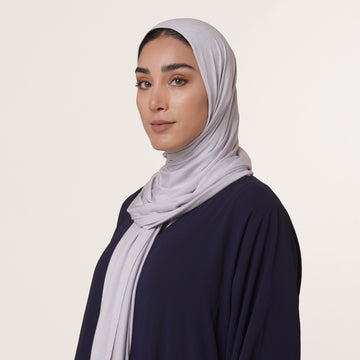 Premium Jersey Hijab - Light Lilac Gray