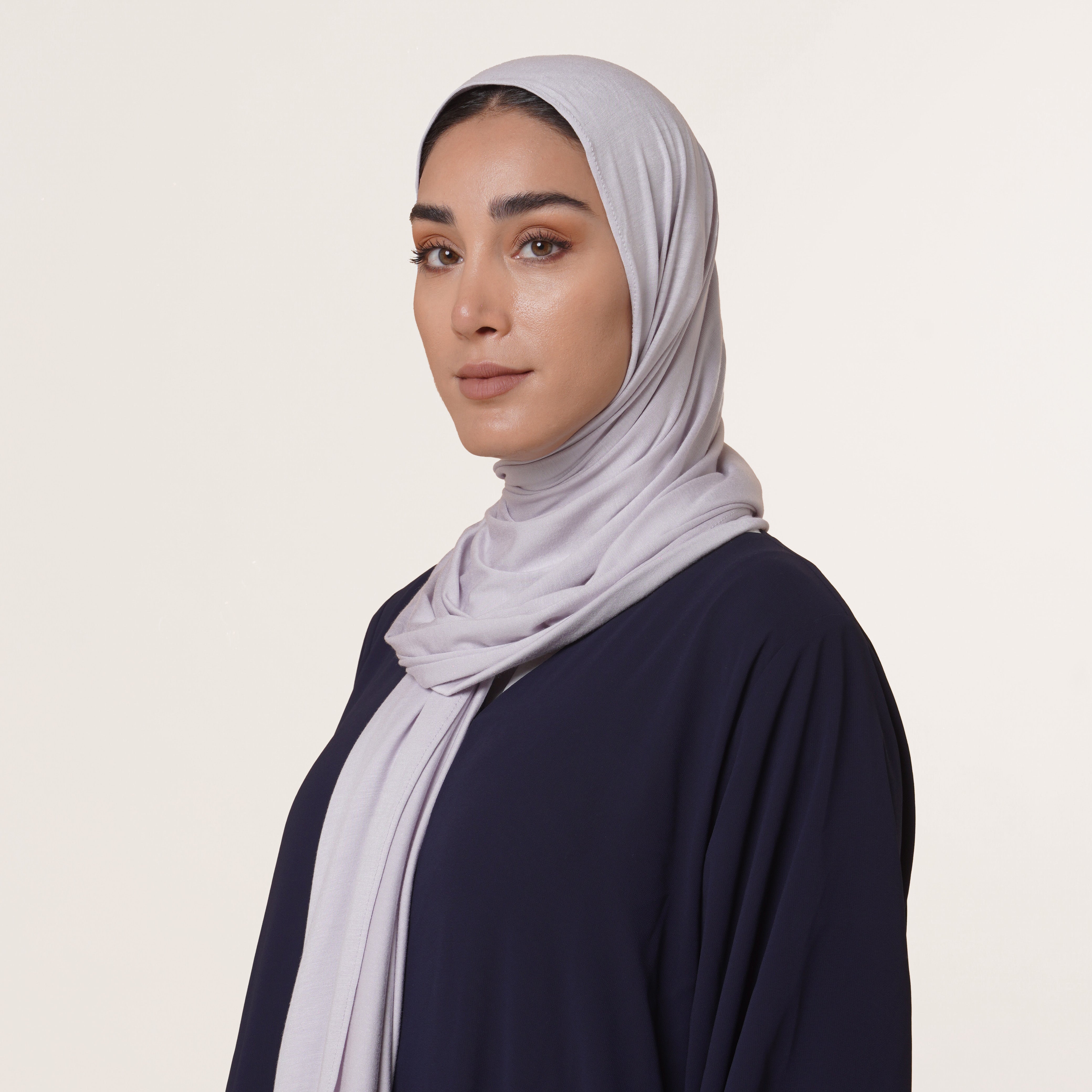 Premium Jersey Hijab - Light Lilac Gray