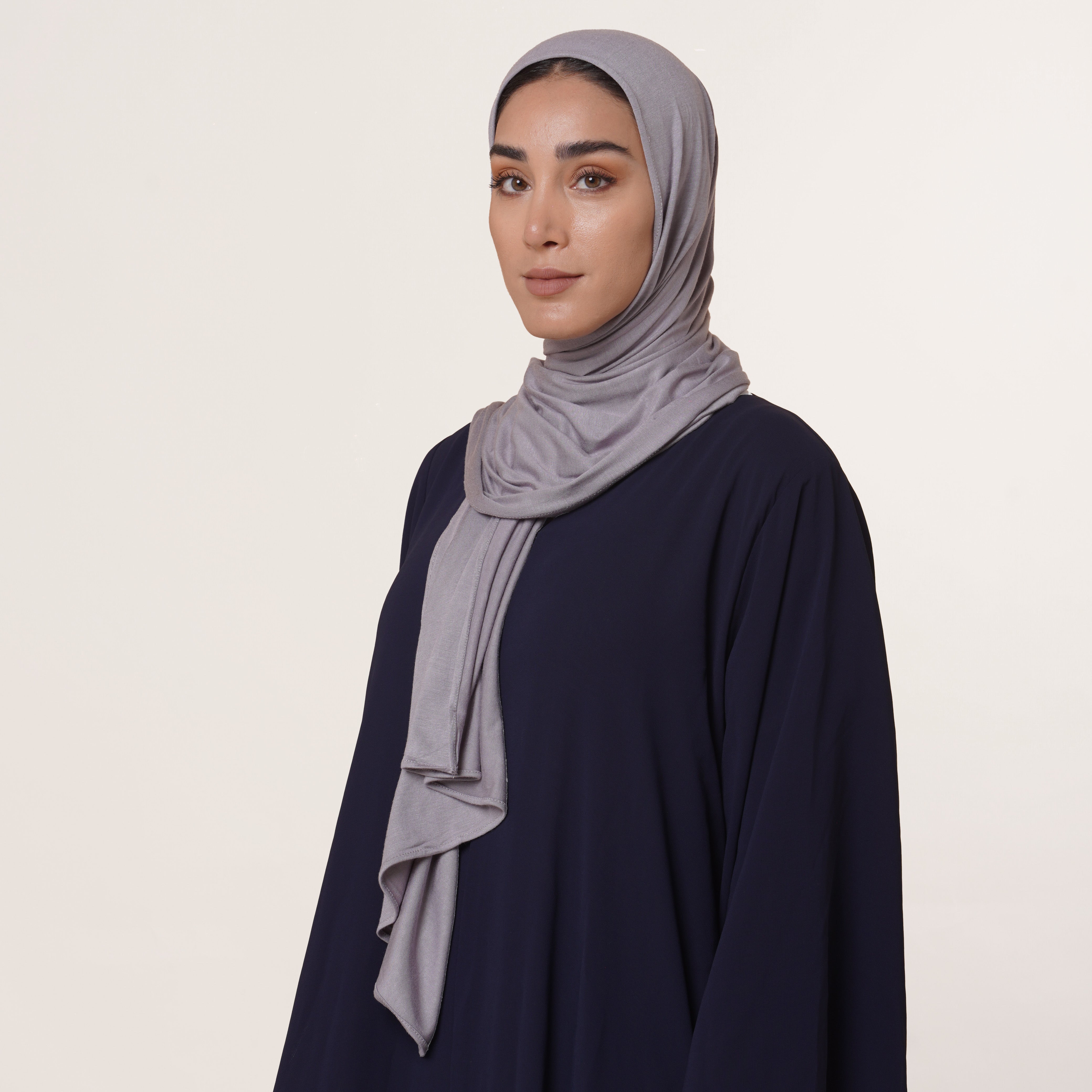 Premium Jersey Hijab - Lavender Gray