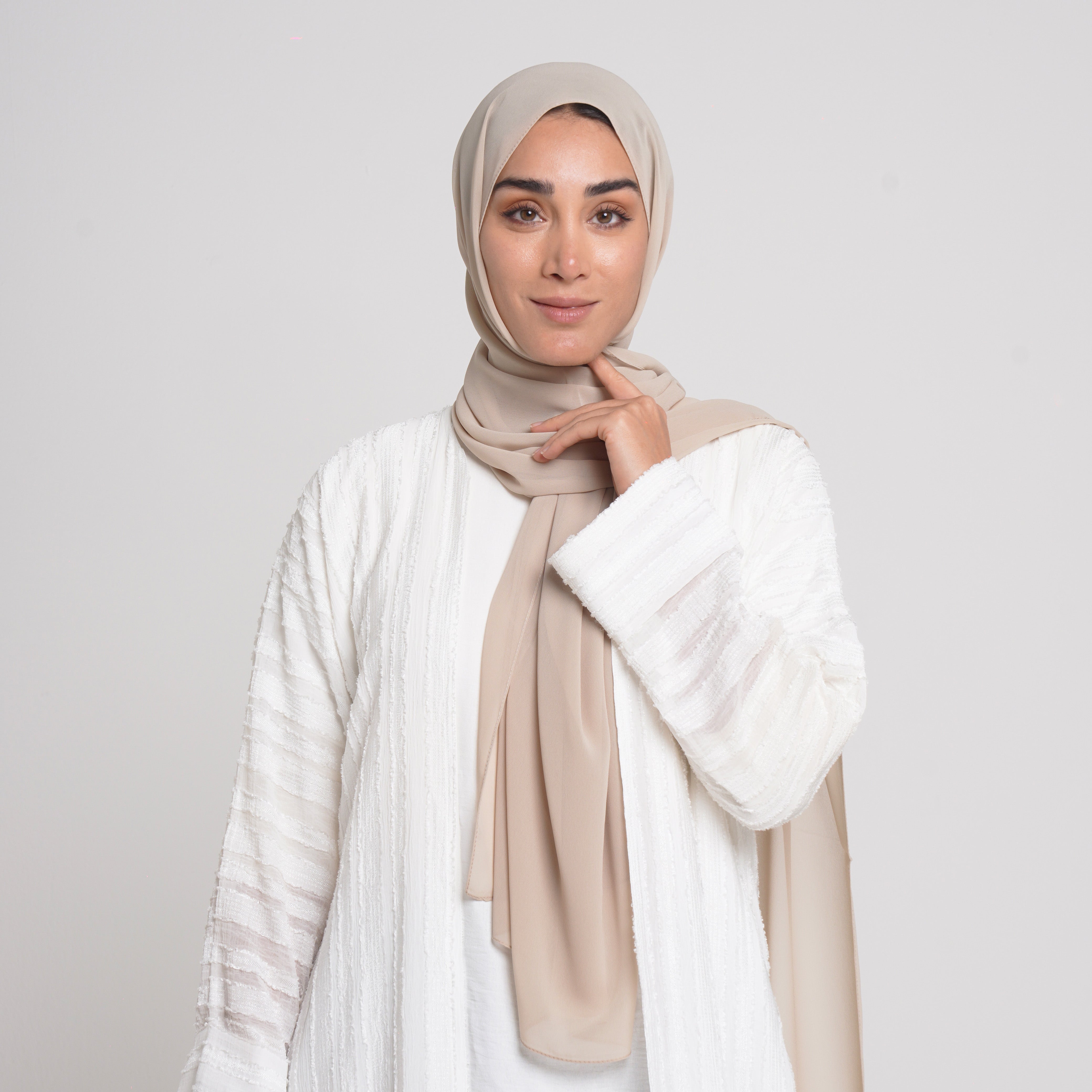 Essential Everyday Chiffon Hijab - Light Sand Beige