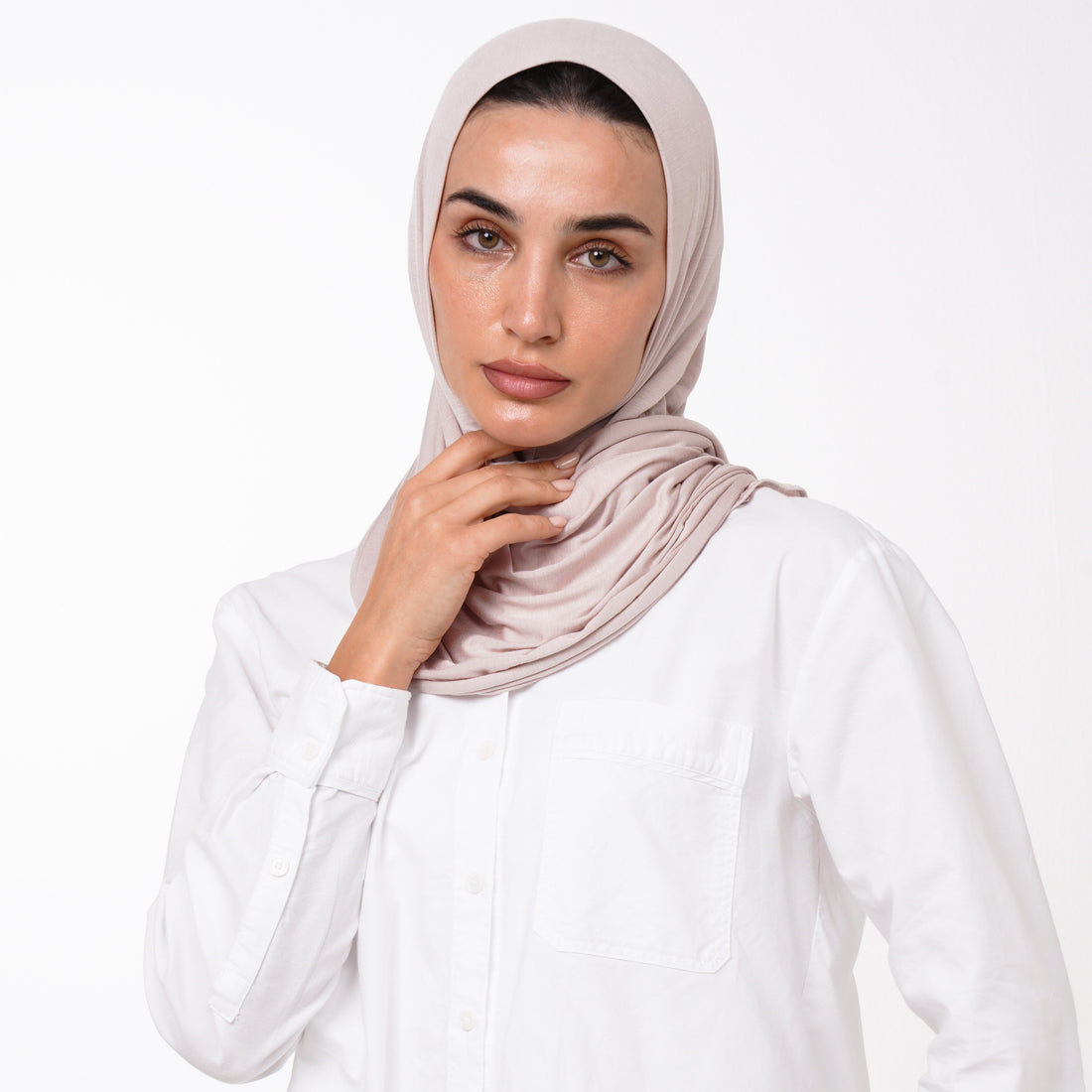Cotton Malmal Folded Hijab - Blush Pink
