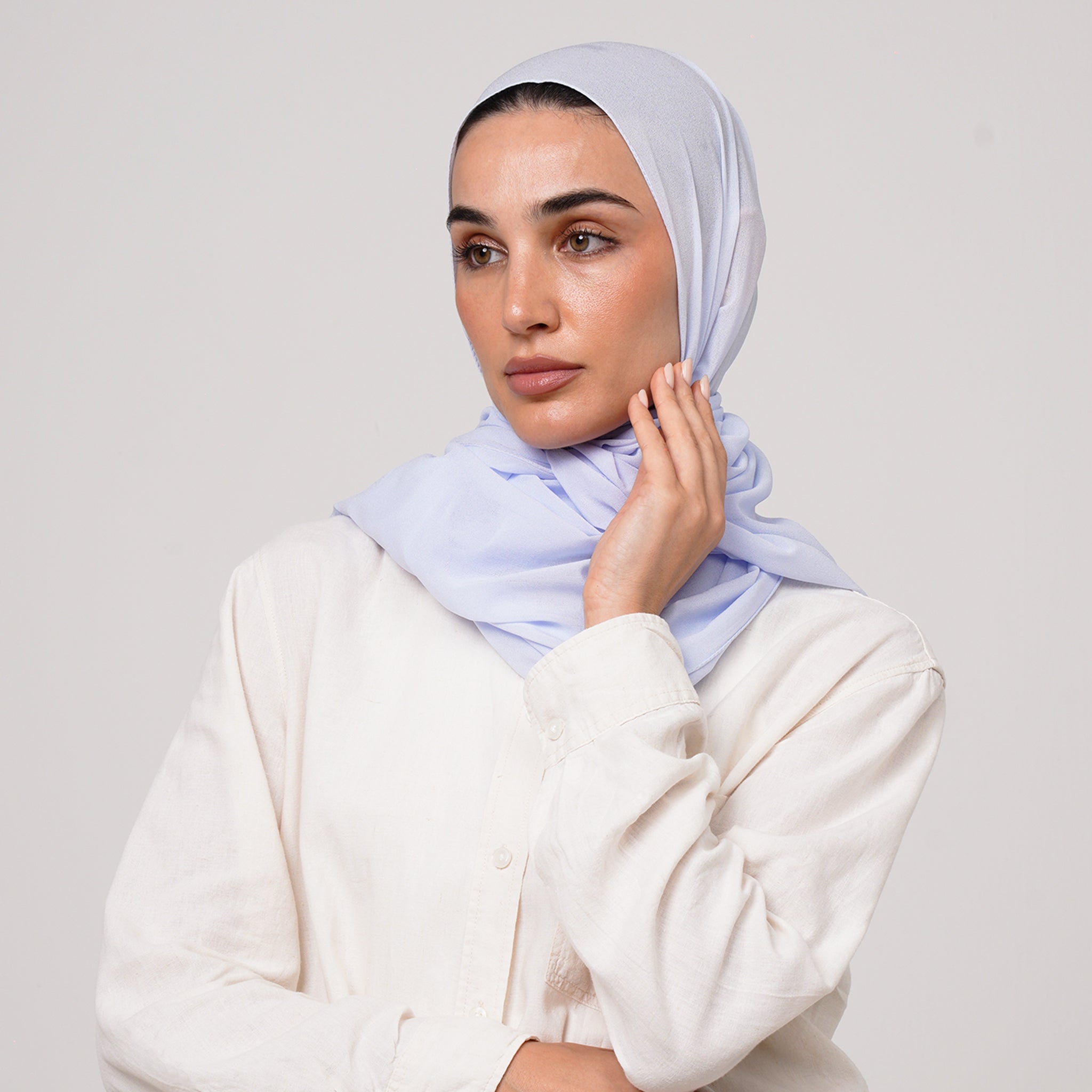 Double Stretch Chiffon Hijab - Lavender Mist