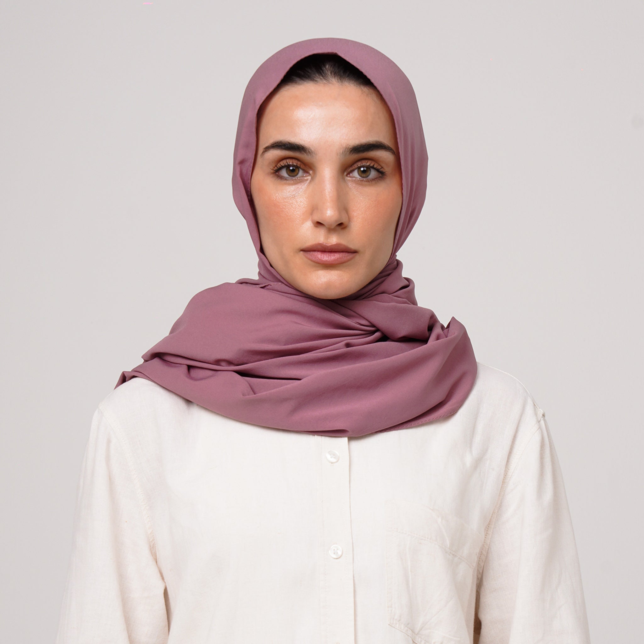 Soft Cotton lycra Hijab -  Dusty Rose