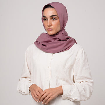 Soft Cotton lycra Hijab -  Dusty Rose