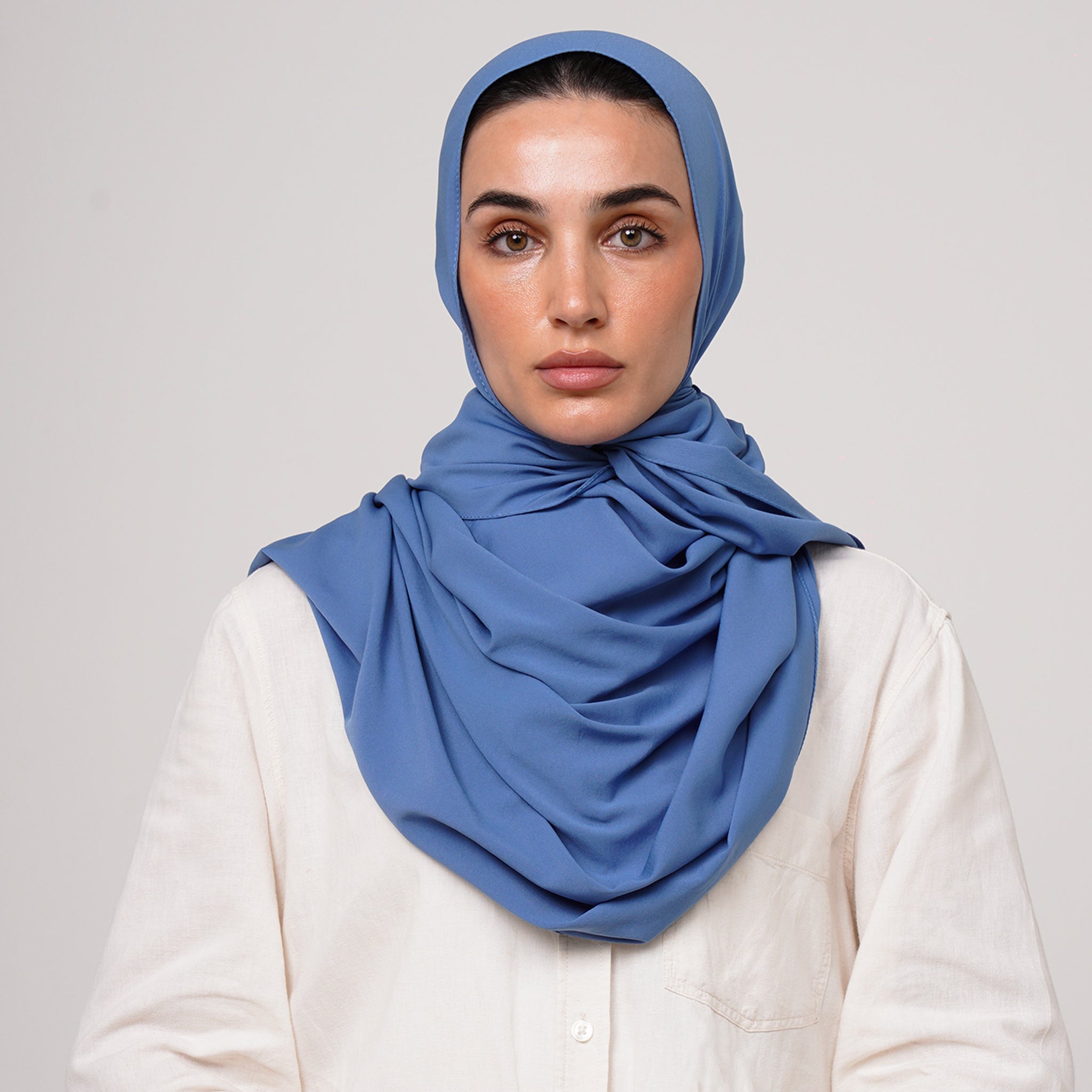 Soft Cotton lycra Hijab - Cornflower Blue