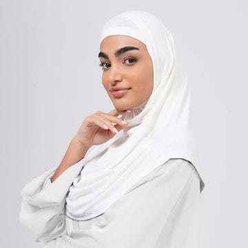 Elena Hijab 2 pieces - White
