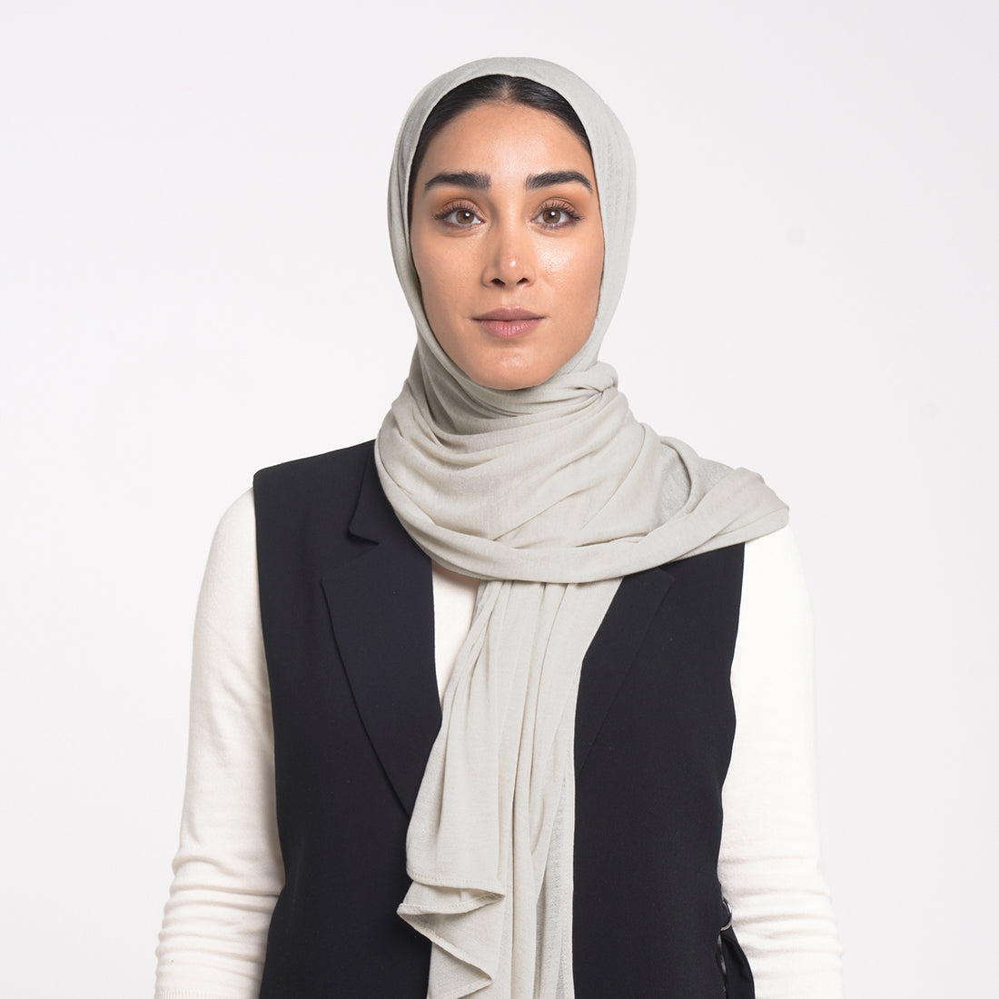 Turkish Cotton Hijab - Muted Sage Grayc