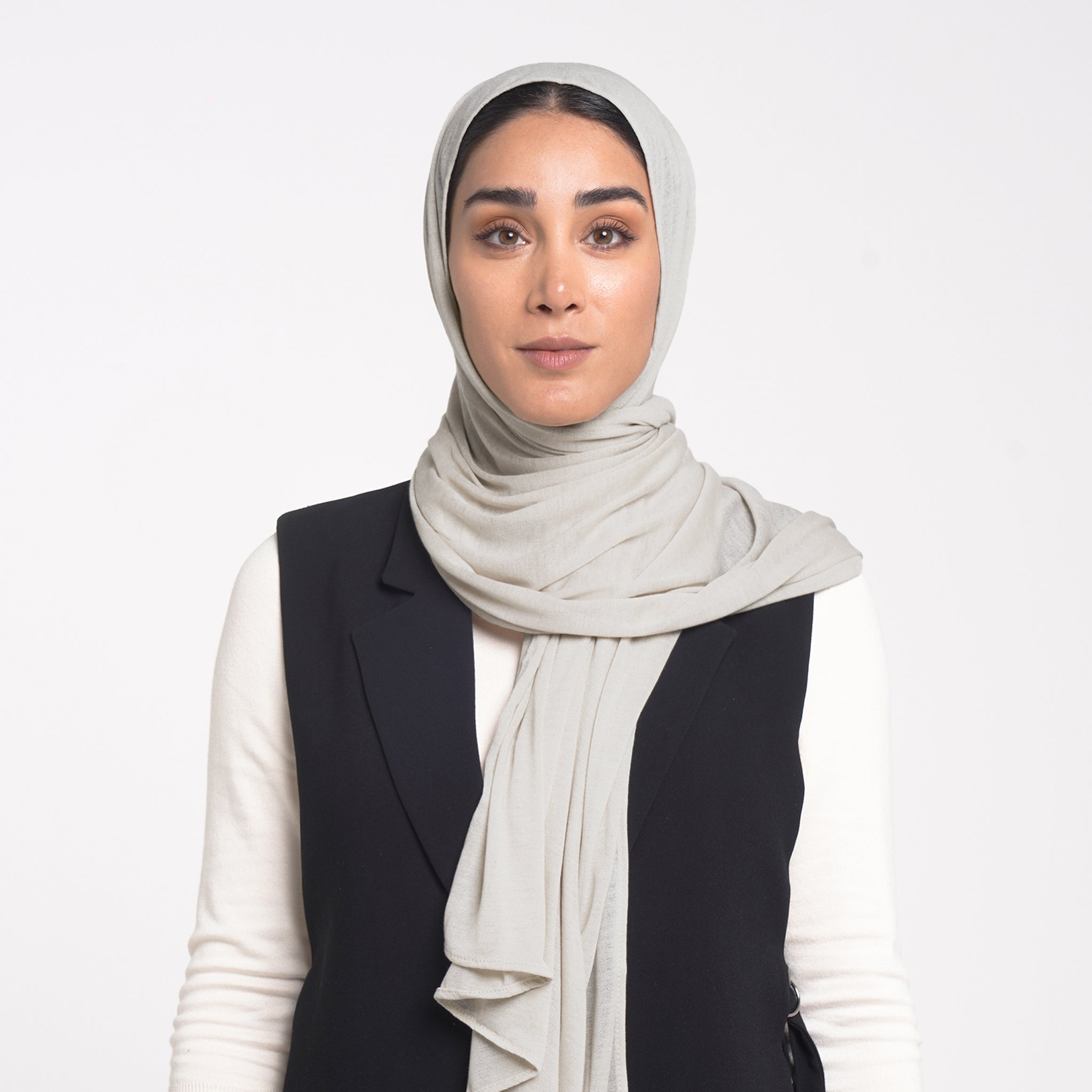 Turkish Cotton Hijab - Muted Sage Grayc