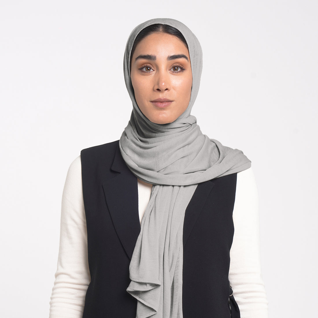 Turkish Cotton Hijab - Light Ash Gray