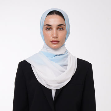 Ombre Crepe Hijab -Sky Whisper