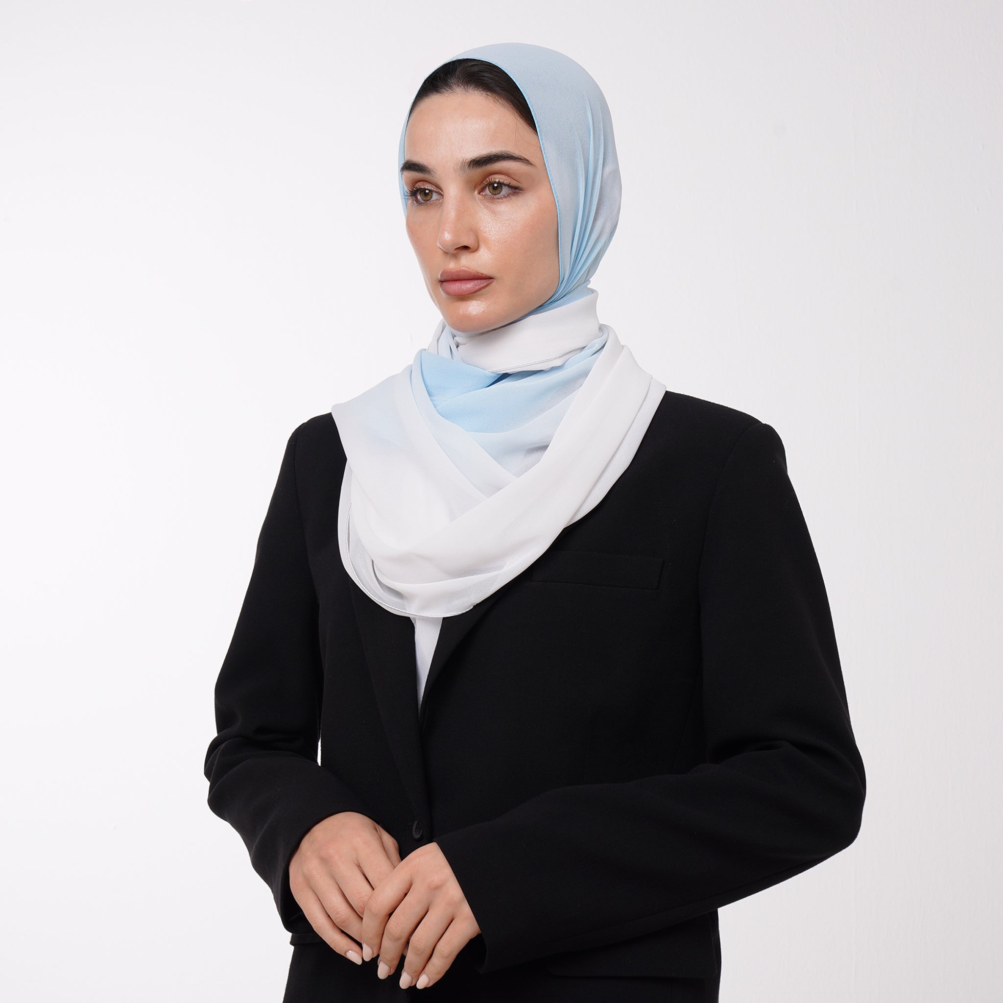 Ombre Crepe Hijab -Sky Whisper