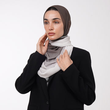 Ombre Crepe Hijab -Mocha Mist