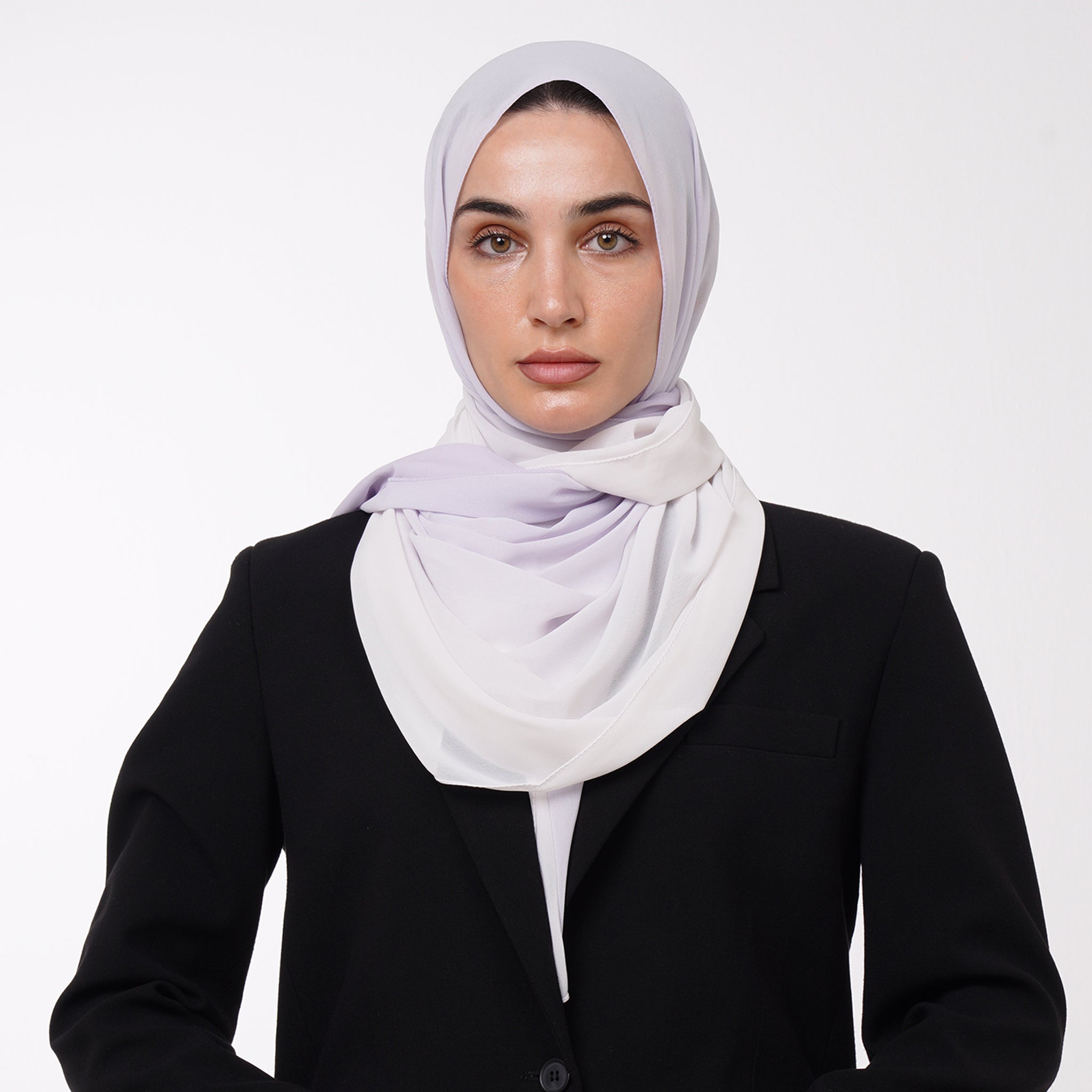 Ombre Crepe Hijab -Lilac Mist