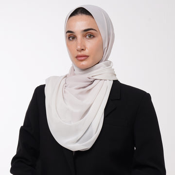 Ombre Crepe Hijab -Pearl Blush