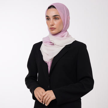 Ombre Crepe Hijab - Blush Petal