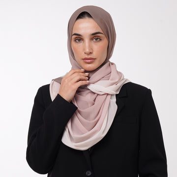 Ombre Crepe Hijab -Dusty Rose