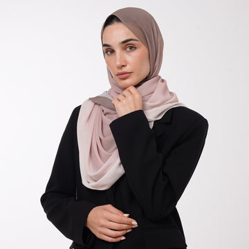 Ombre Crepe Hijab -Dusty Rose
