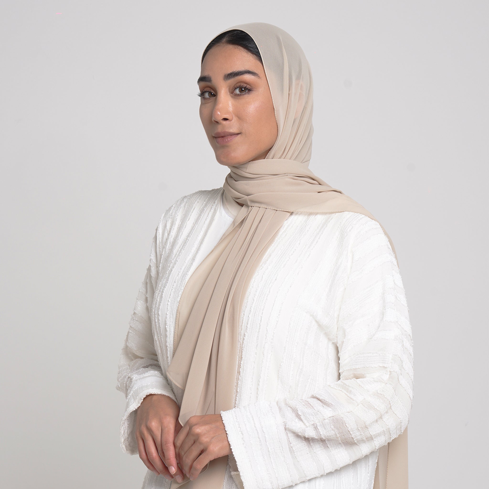 Essential Everyday Chiffon Hijab - Oat Beige
