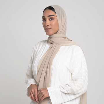 Essential Everyday Chiffon Hijab - Oat Beige