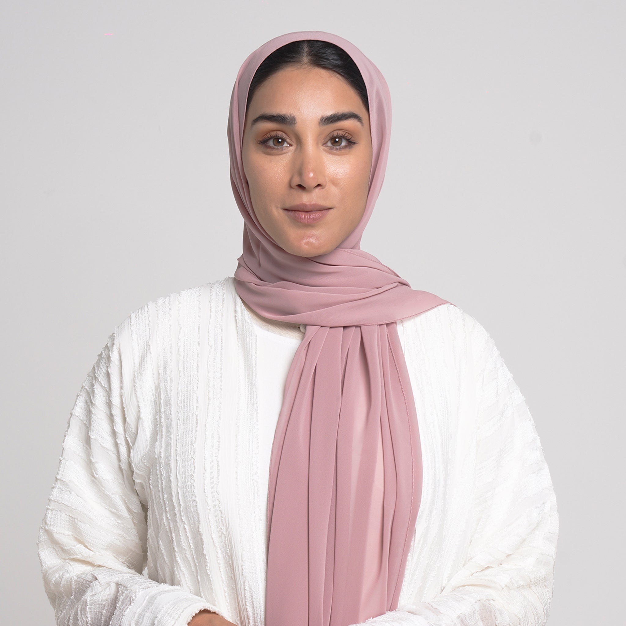 Essential Everyday Chiffon Hijab - Dusty Rose Pink