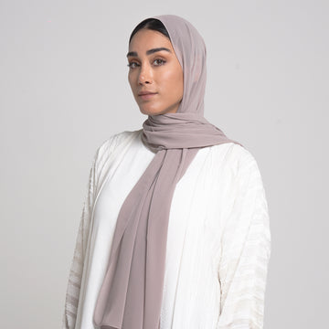 Essential Everyday Chiffon Hijab - Mushroom Taupe