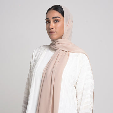 Essential Everyday Chiffon Hijab - Champagne Beige