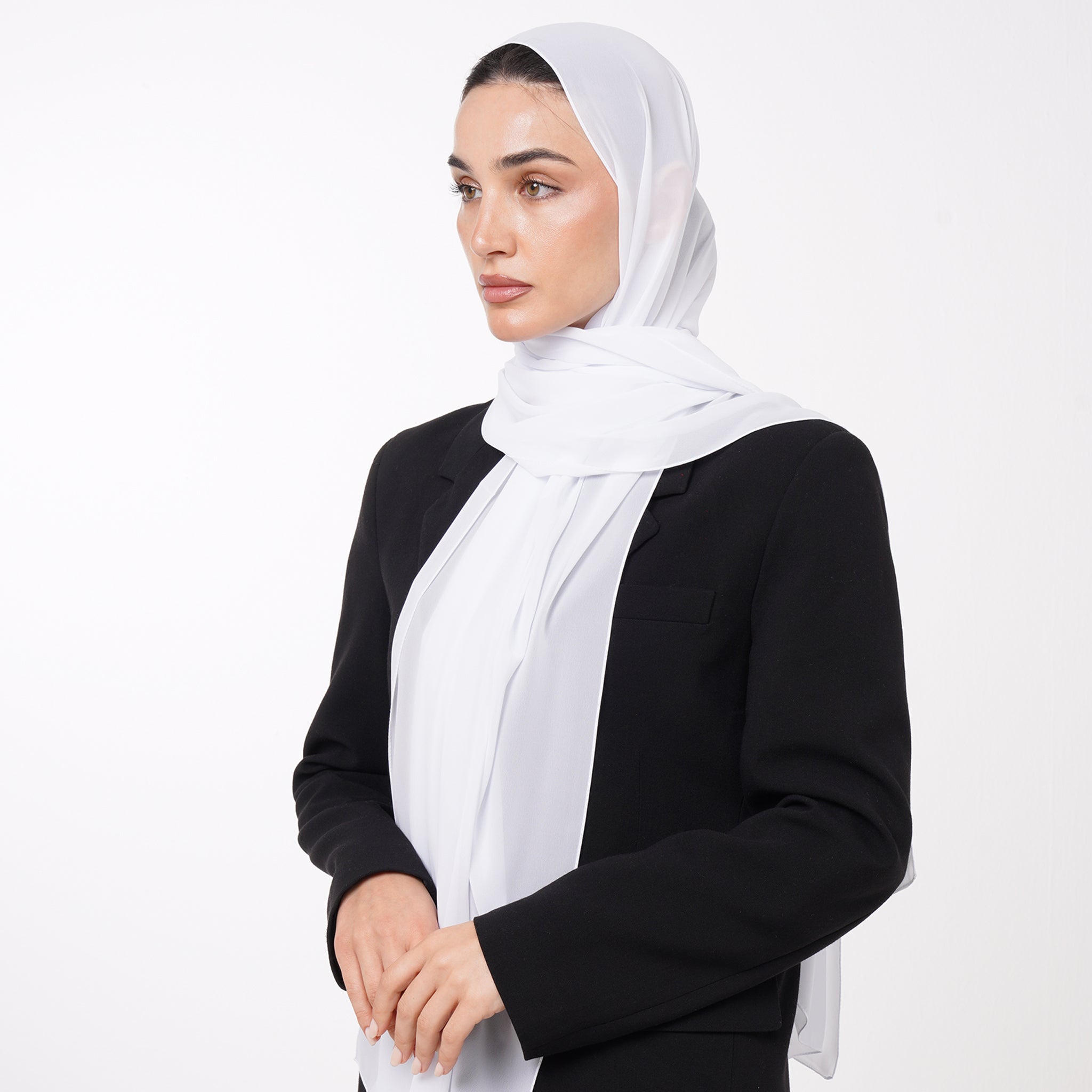 Essential Everyday Chiffon Hijab - Pearl White