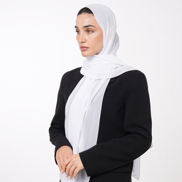 Essential Everyday Chiffon Hijab - Pearl White