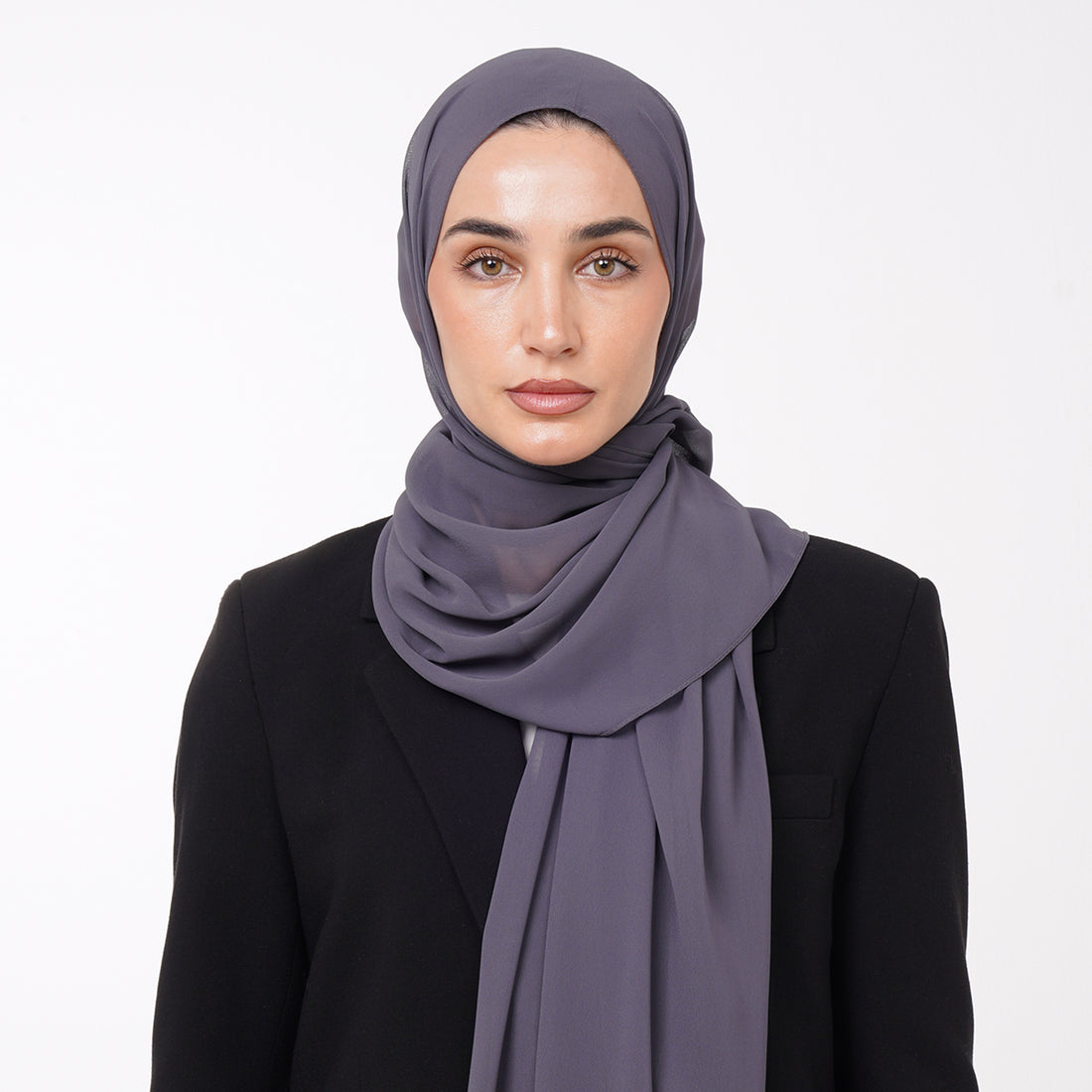 Essential Everyday Chiffon Hijab - Slate Grey