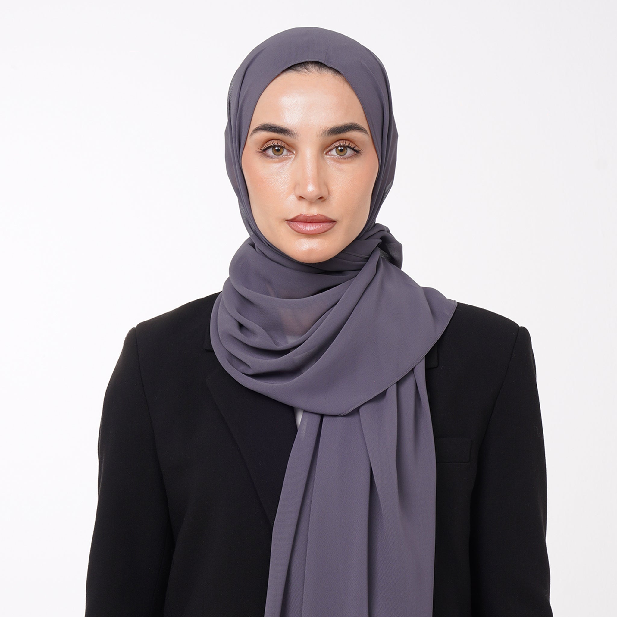 Essential Everyday Chiffon Hijab - Slate Grey