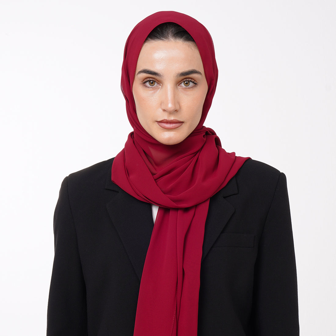 Essential Everyday Chiffon Hijab - Burgundy