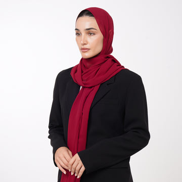 Essential Everyday Chiffon Hijab - Burgundy