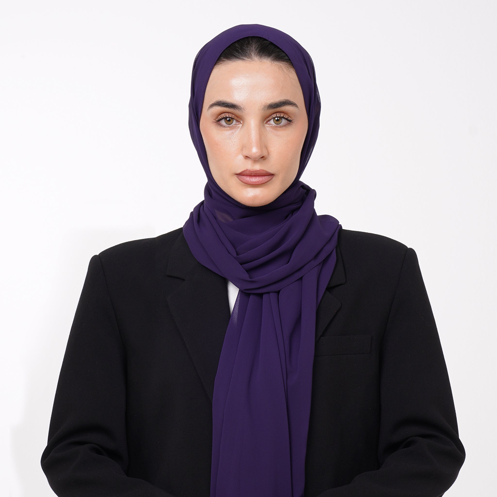 Essential Everyday Chiffon Hijab - Deep Purple