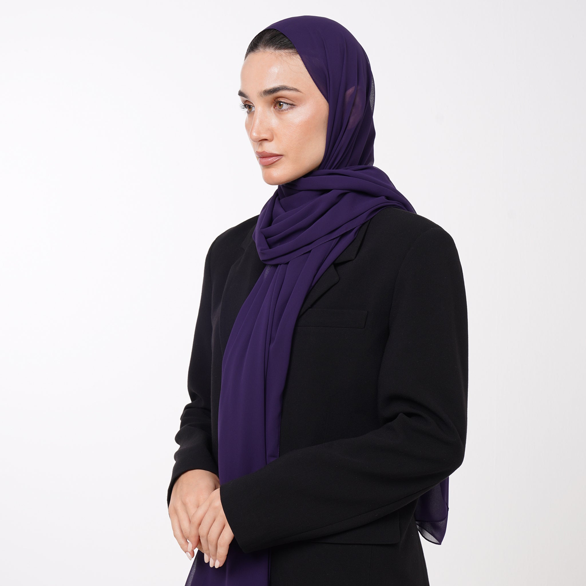 Essential Everyday Chiffon Hijab - Deep Purple