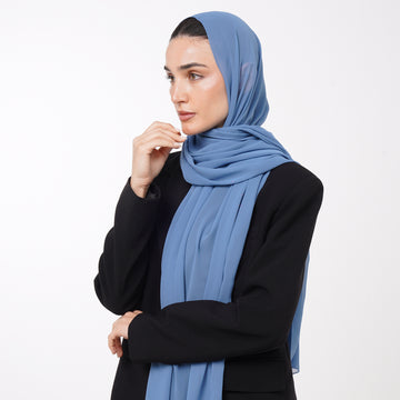 Essential Everyday Chiffon Hijab - Dusty Blue