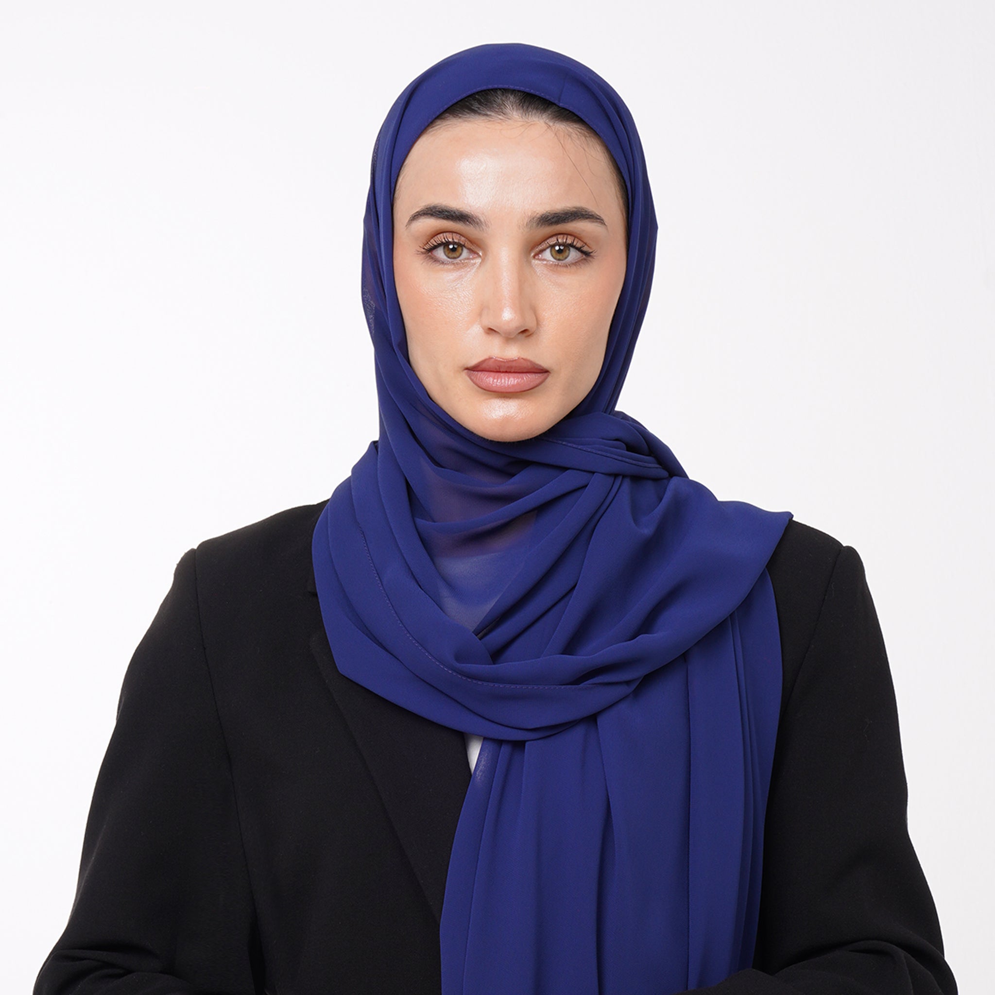 Essential Everyday Chiffon Hijab - Navy Blue