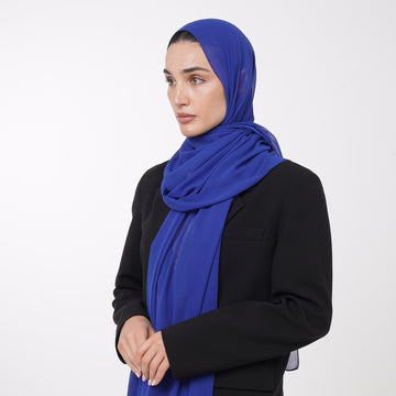 Essential Everyday Chiffon Hijab - Royal Blue