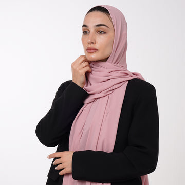 Premium Chiffon Hijab -Blush Petal