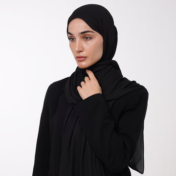 Premium Chiffon Hijab -Classic Black
