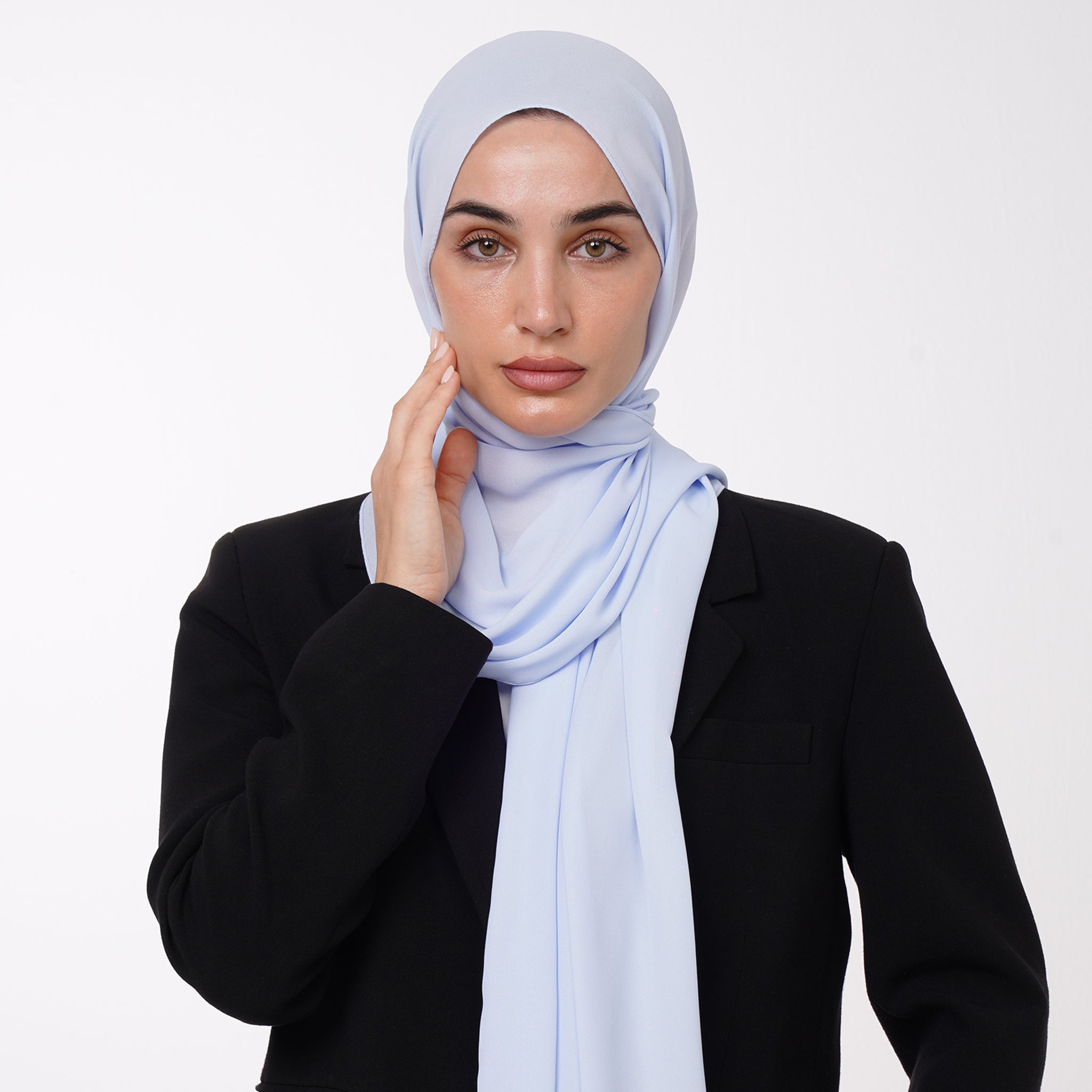 Premium Chiffon Hijab - Sky Mist Blue
