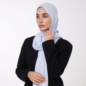 Premium Chiffon Hijab - Sky Mist Blue