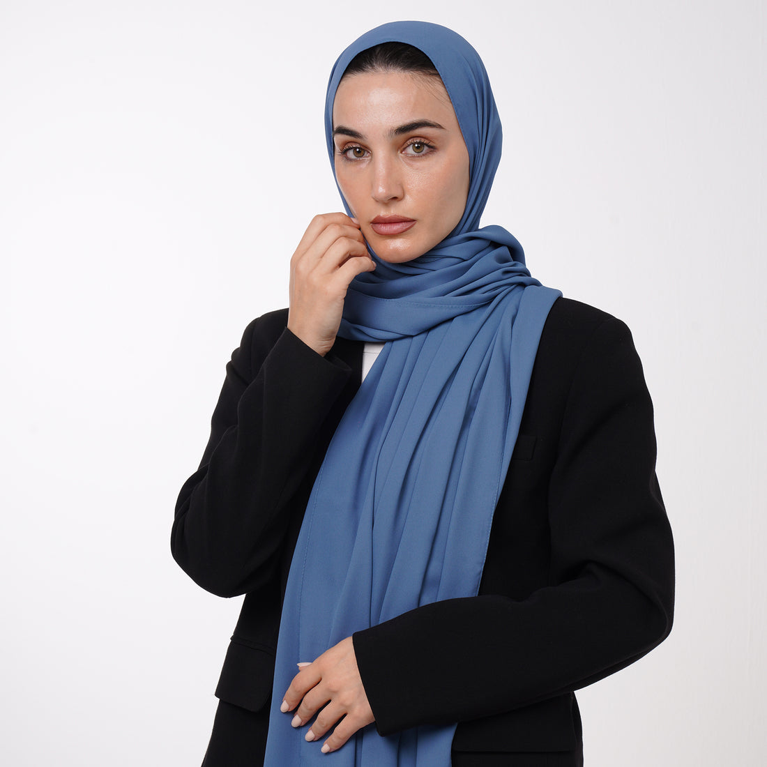 Premium Chiffon Hijab - Twilight Denim Blue