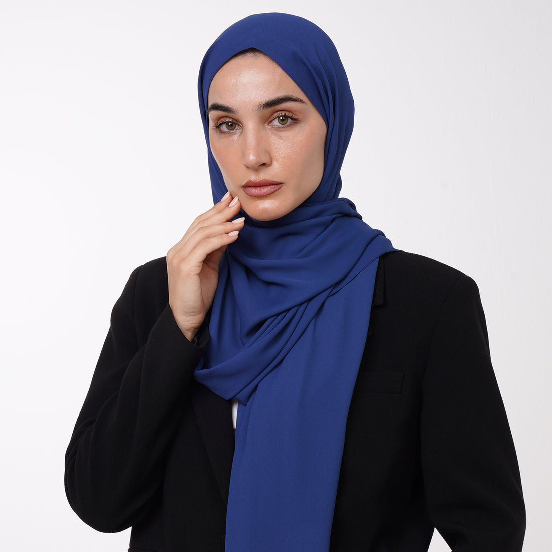 Premium Chiffon Hijab -Royal Sapphire Blue