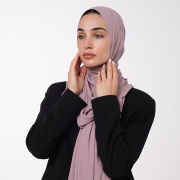 Premium Chiffon Hijab -Misty Rose