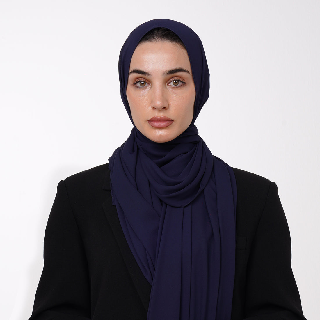 Premium Chiffon Hijab -Midnight Navy