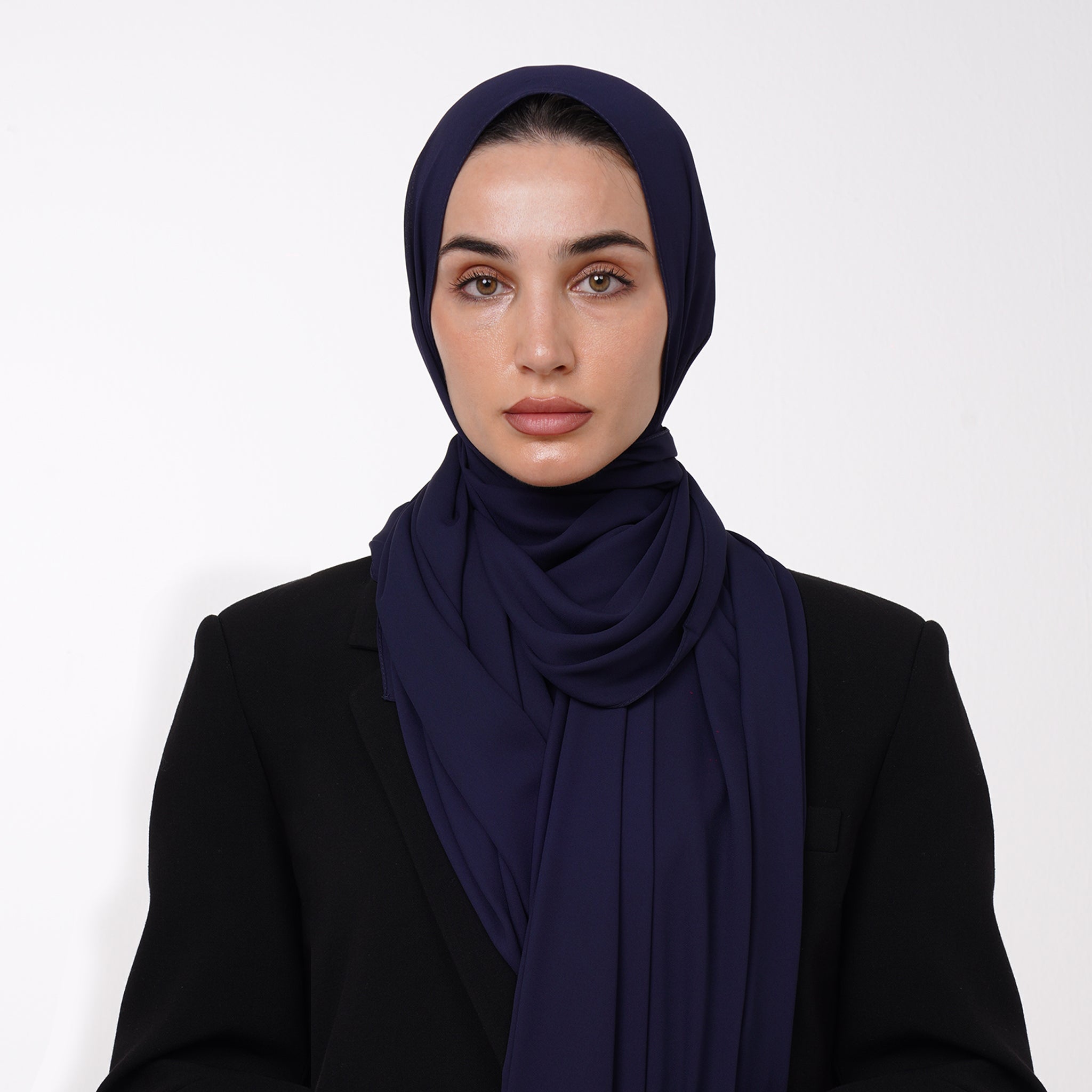 Premium Chiffon Hijab -Midnight Navy