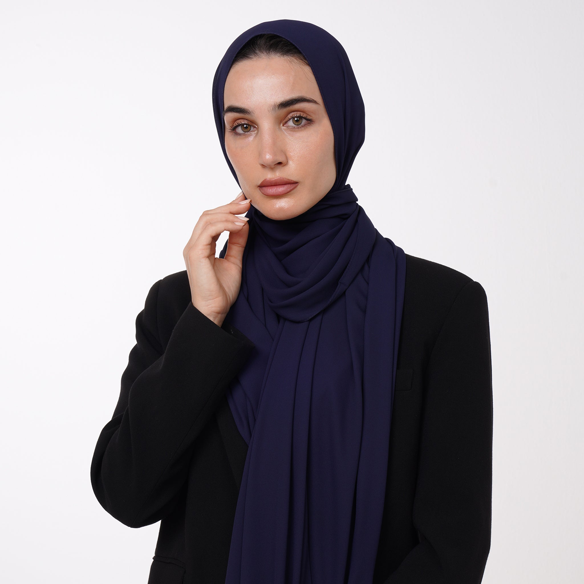 Premium Chiffon Hijab -Midnight Navy