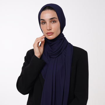 Premium Chiffon Hijab -Midnight Navy